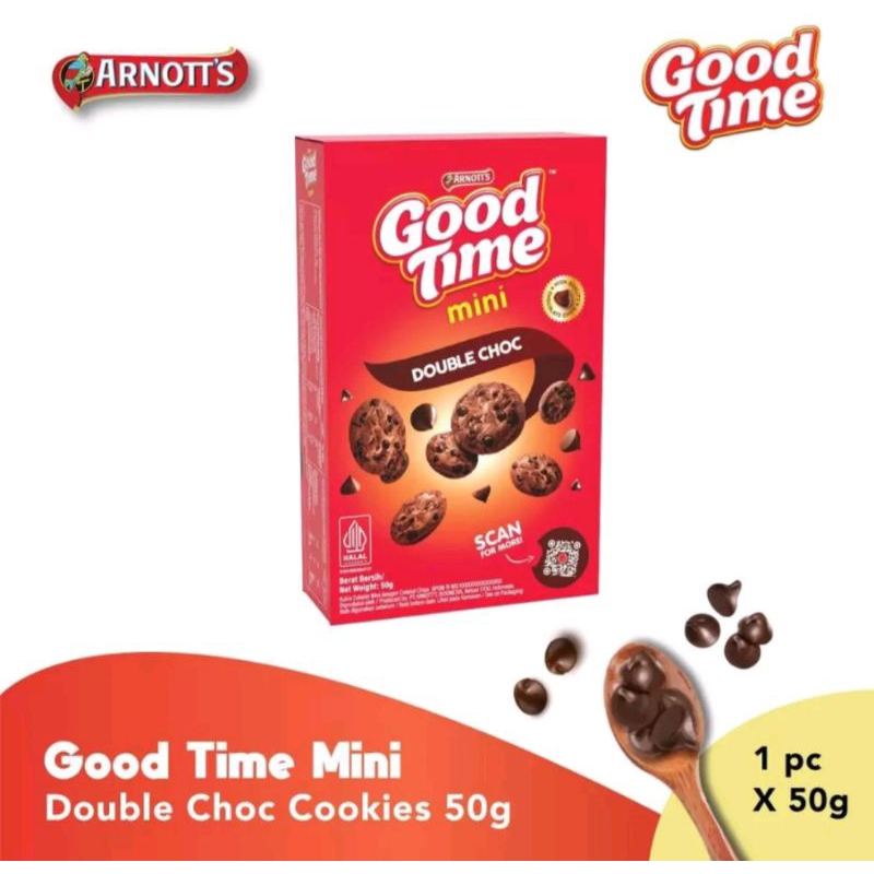 

Good Time Mini Box 50gr / GoodTime / Cookies GoodTime / GoodTime Mini Box / Cookies Coklat / Cookies Double Coklat / Biskuit Coklat / GoodTime Mini Pack / Good Time Double Choc / Snack Ultah / Hampers Ultah / Jajan Ulang Tahun / Cookies Rasa Coklat