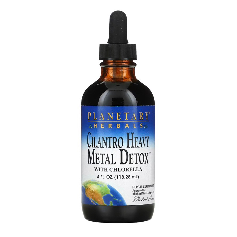 Planetary Herbals Cilantro Heavy Metal Detox with Chlorella 118,28ml Diet Detox Tubuh