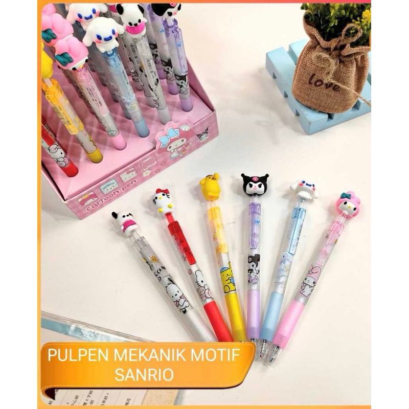 

PULPEN SANRIO PEN CETEK MEKANIK SANRIO UNIK IMUT LUCU READY COD PENA MEKANIK SANRIO
