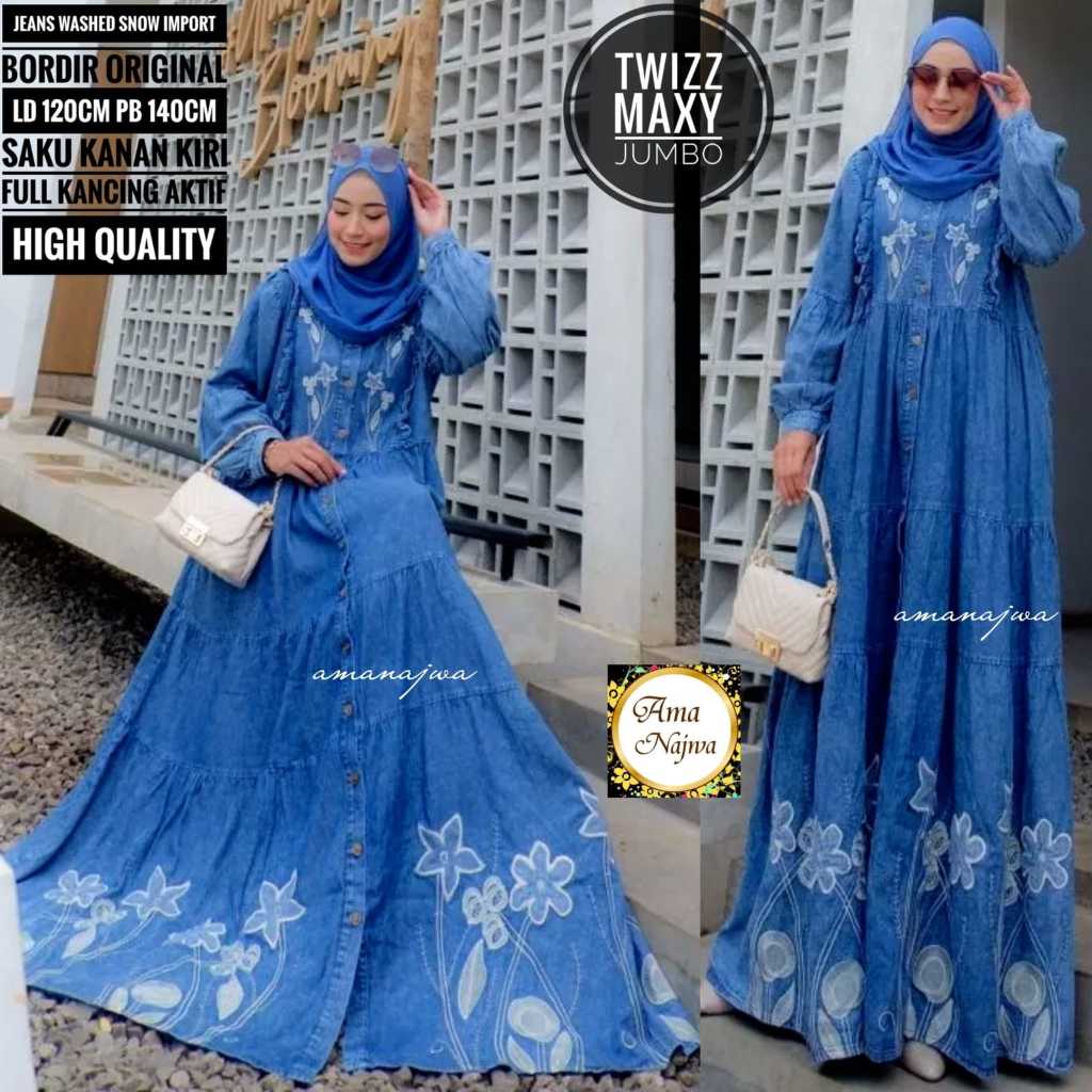 AZZURA DAN TWIZZ MAXY JUMBO JEANS BY AMA NAJWA