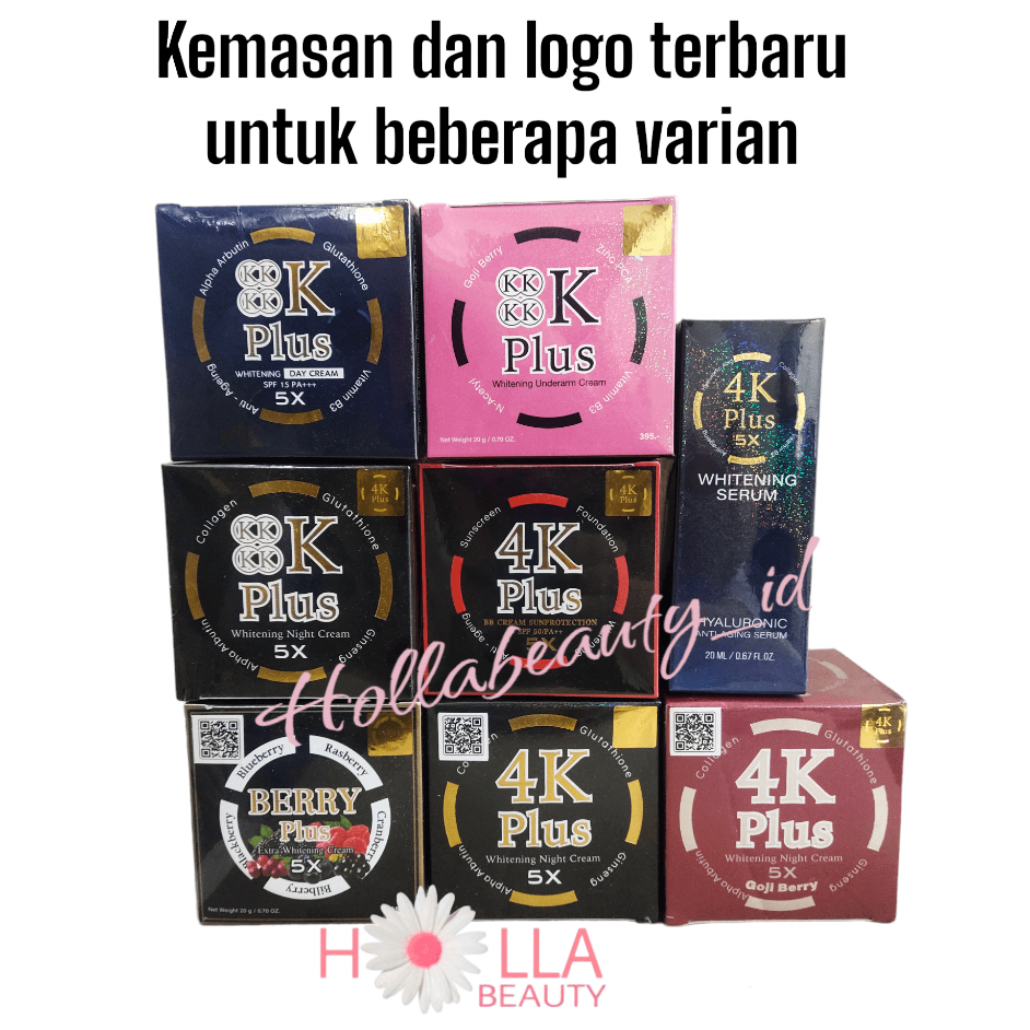 4K PLUS WHITENING CREAM 5X / 4K GOJIBERRY / 4K BERRY PLUS / 4K DAY CREAM / 4K BB CREAM