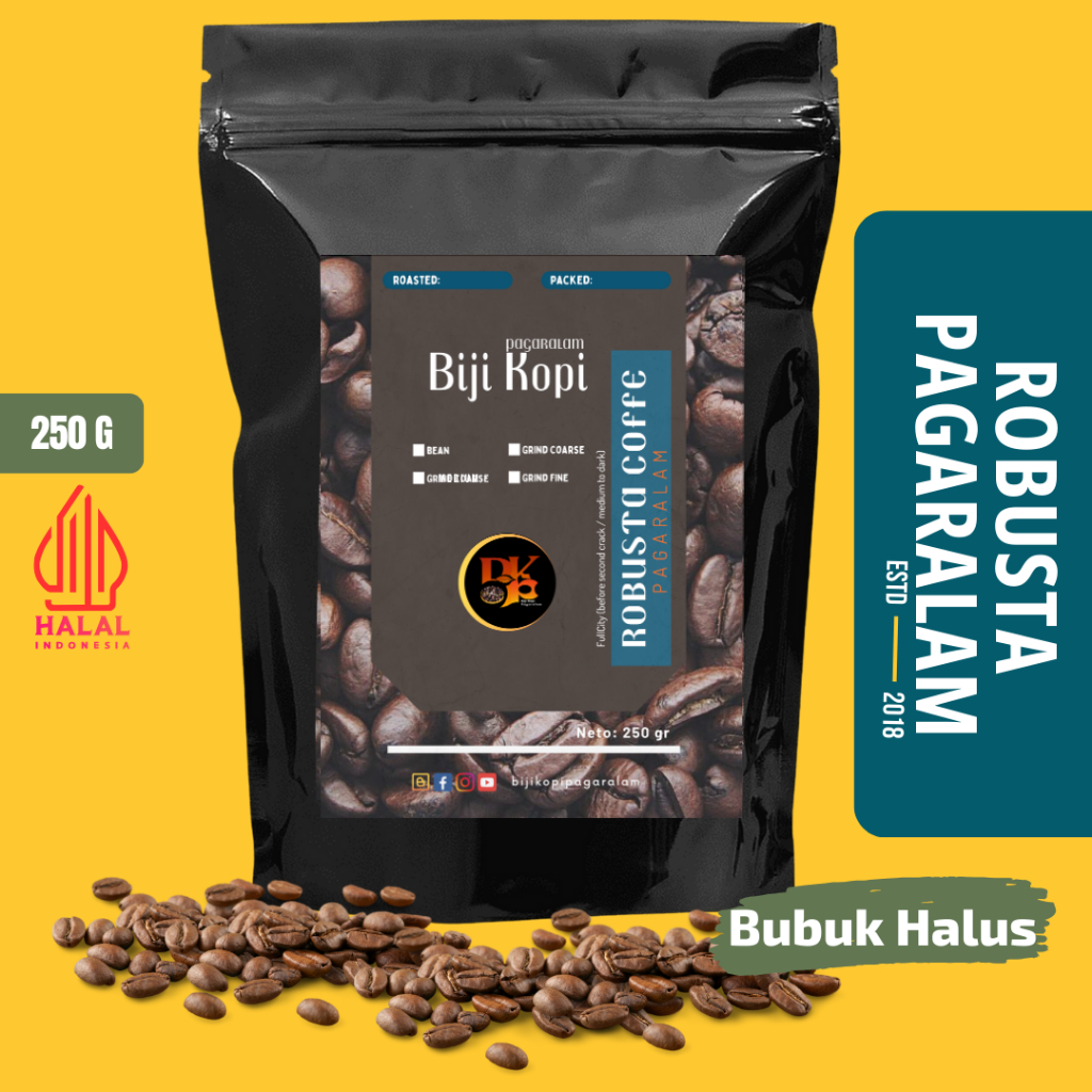 

Kopi Robusta 100% Asli Pagaralam 250 Gram
