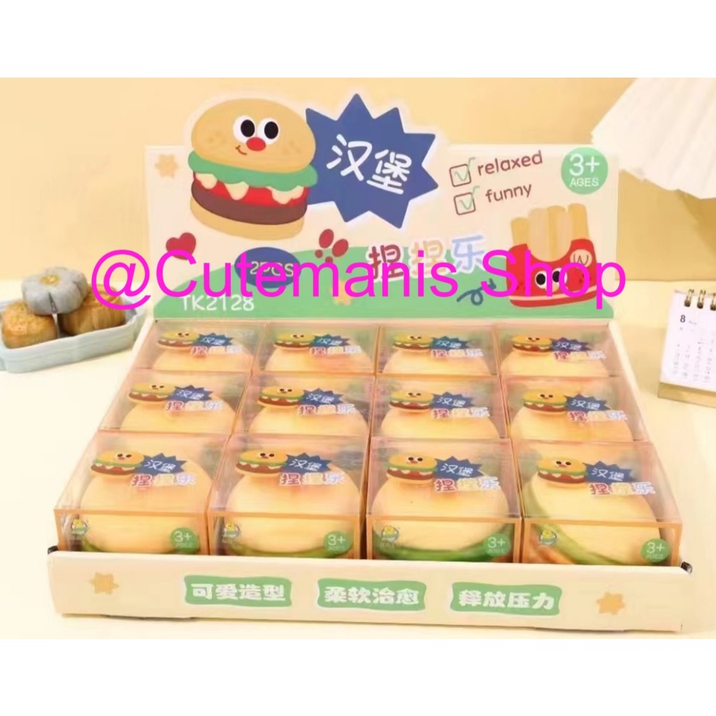 Squishy Mainan Hamburger Squishy Pencet Mixue Viral Relieve toys/Squishy kenyal