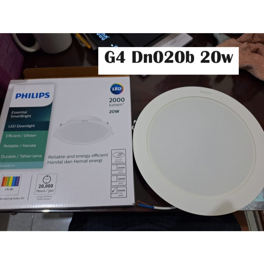 LAMPU LED Philips DN020B 20W 20 WATT PANEL Downlight NW 4000k G4