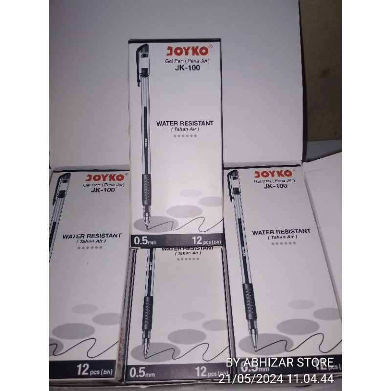 

(isi 12pcs) Gel Pen Pulpen Pena Joyko JK-100 Black 0.5 mm/pen Joyko Termurah