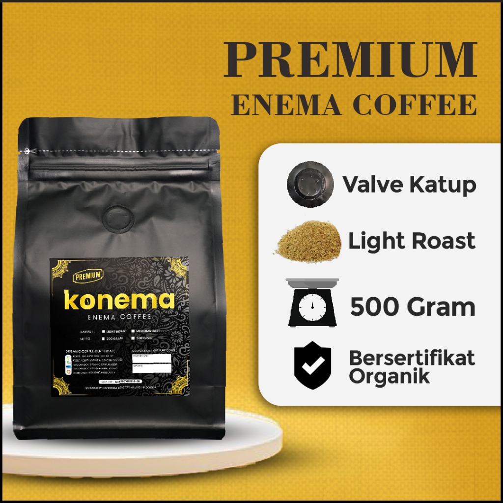 

Premium Konema Light Roast LR 500 gram Bersertifikat Konema