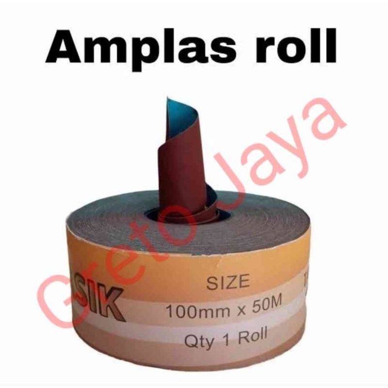 ( 1 ROL 50 M ) Amplas Merk TAIYO Meteran Kertas Gosok Ampelas Grid Grit No Nomer 60 80 100 120 150 1