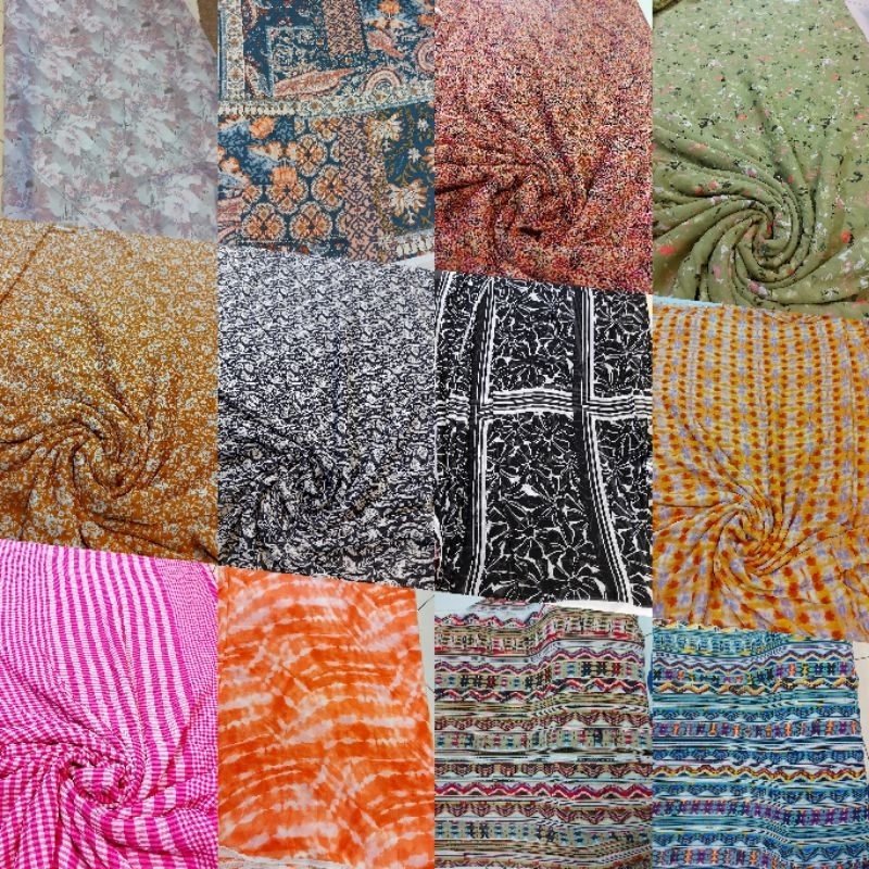 Kain chiffon ceruti motif/bahan sifon ceruty printing harga eceran