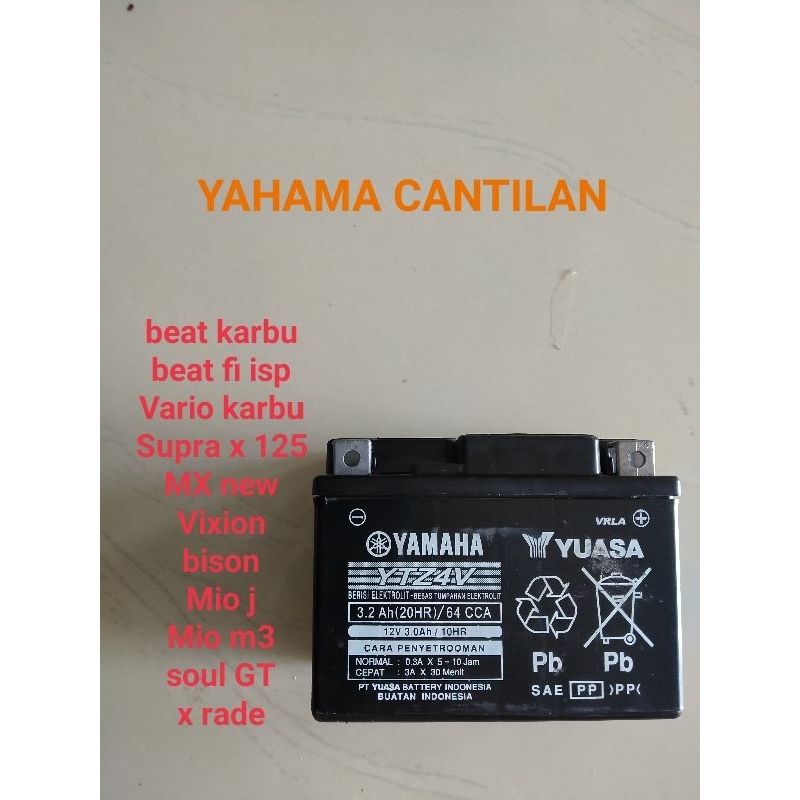 aki yuasa original Yamaha YTZ4V second original copotan