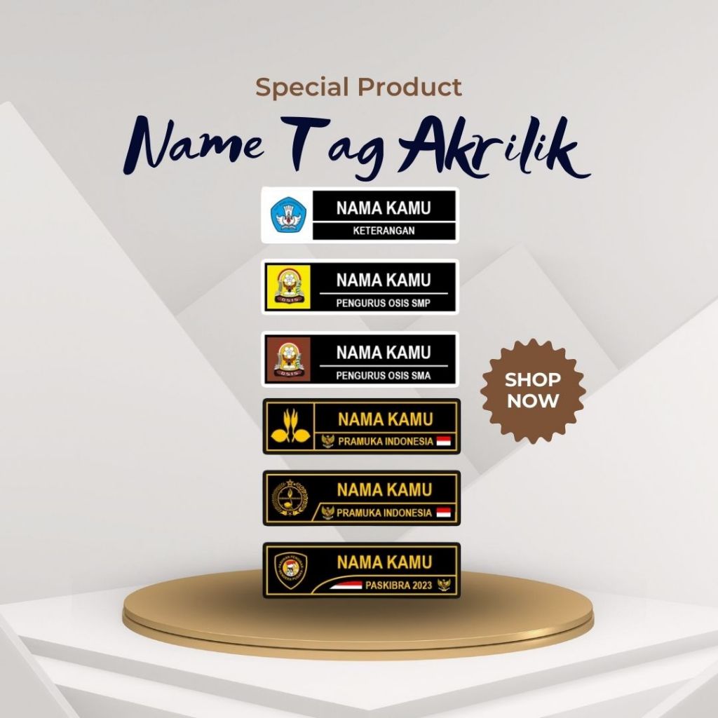 

Name tag akrilik