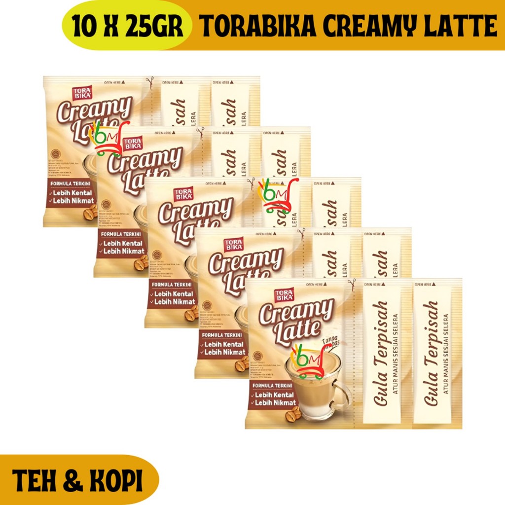 

Torabika Creamy Latte Gula Terpisah Kemasan Renceng