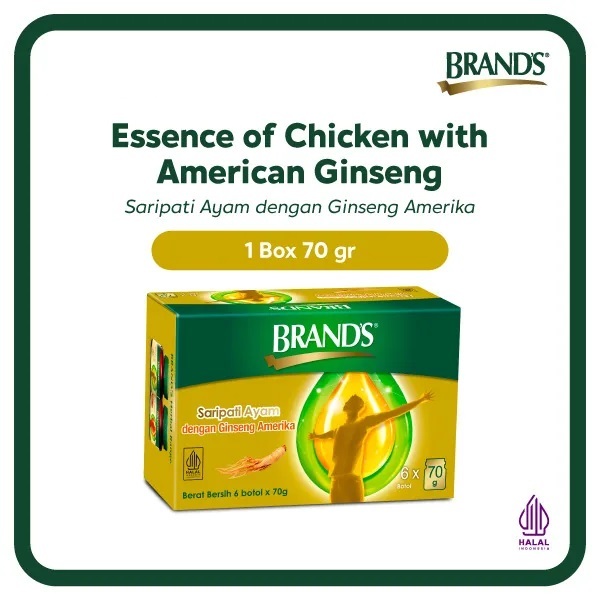 

BRAND'S Saripati Ayam Ginseng Amerika 70g ( 6 Botol ) BRANDS Essence Chicken American Sari Pati 70 g