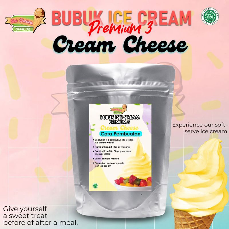 

Bubuk Icecream CREAM CHESEE 1000 gram /PREMIUM BARU88 Tepung Premix Instan