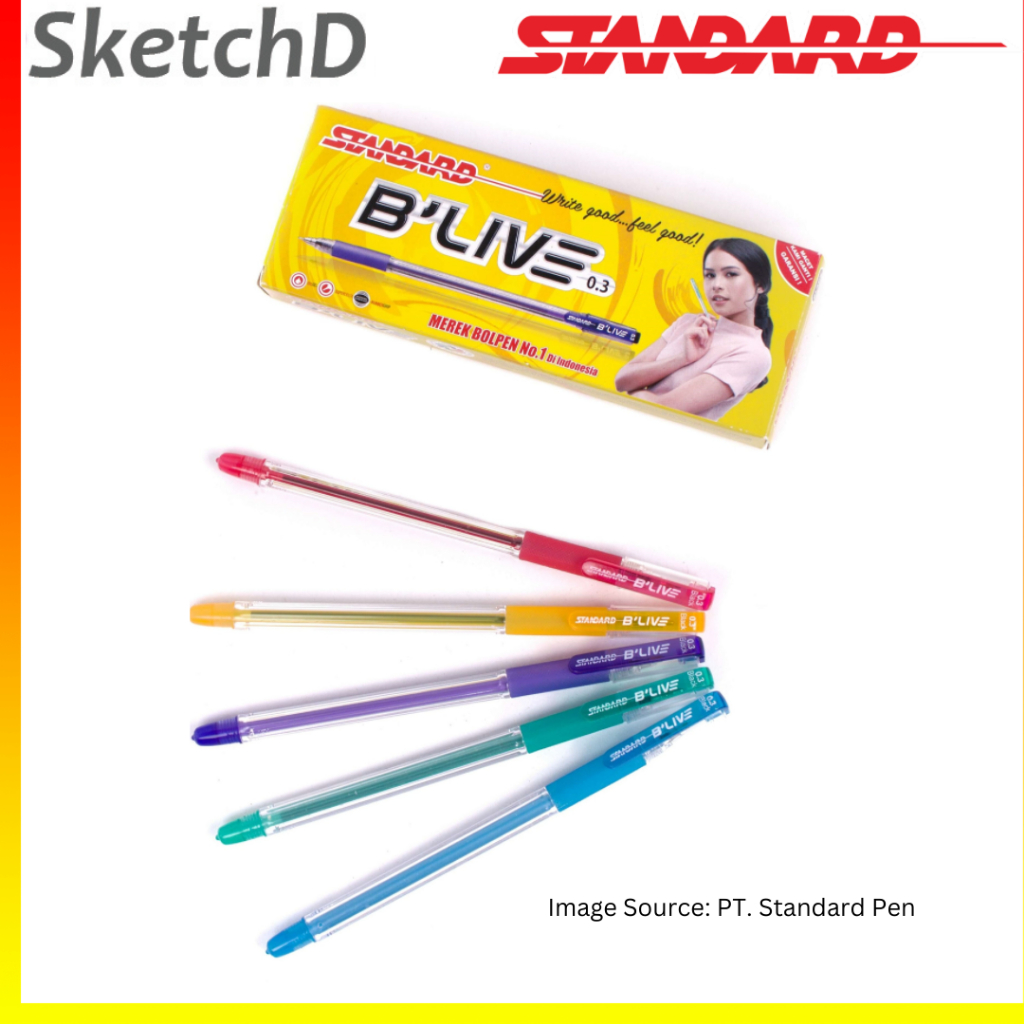 

Pulpen Blive 03 Hitam Bolpoin Standard B Live 0.3 mm gel pen