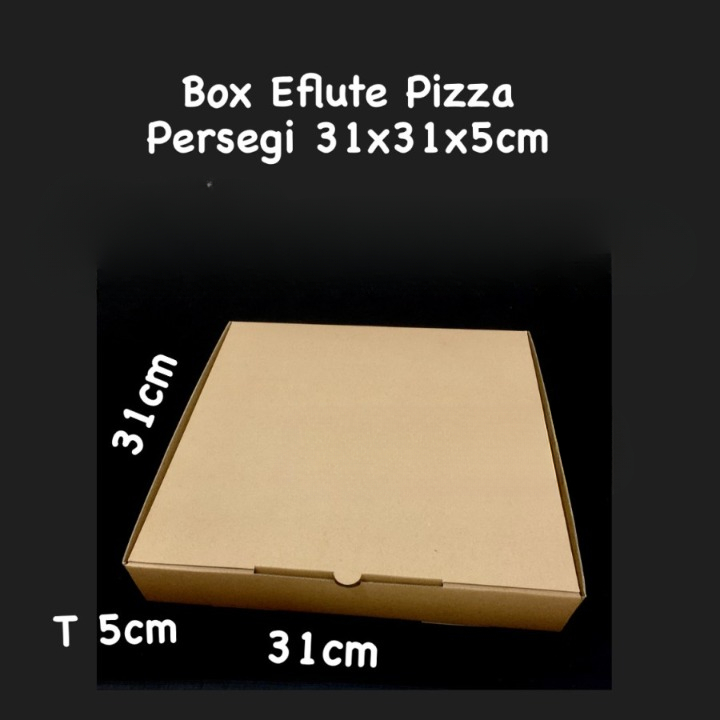 

(10 Pcs) Dus Die Cut Pizza Size 31x31x5 Cm Kotak Hempers Baju Box Packing Eflute Kemasan Hadiah