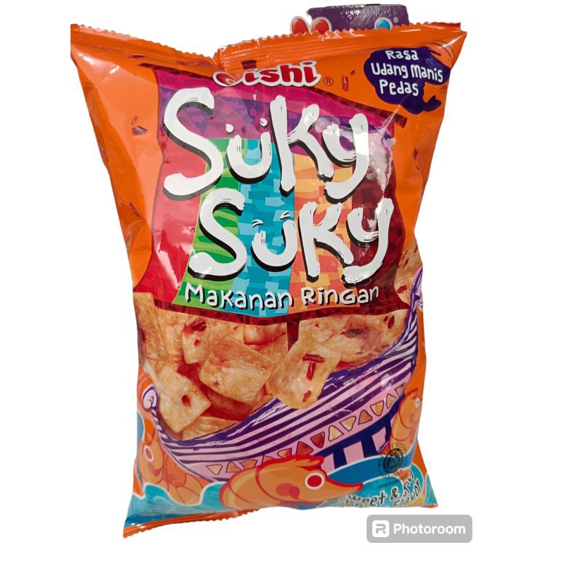 

camilan snack Oishi suky sukyMakanan ringan Rasa udang manis pedas 60gr