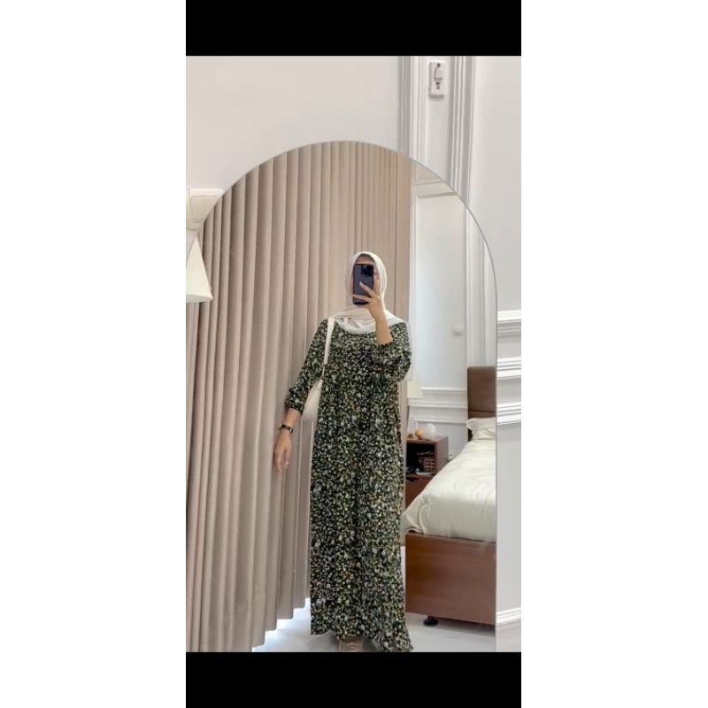 midi dress rayon premium midi motip dress rayon