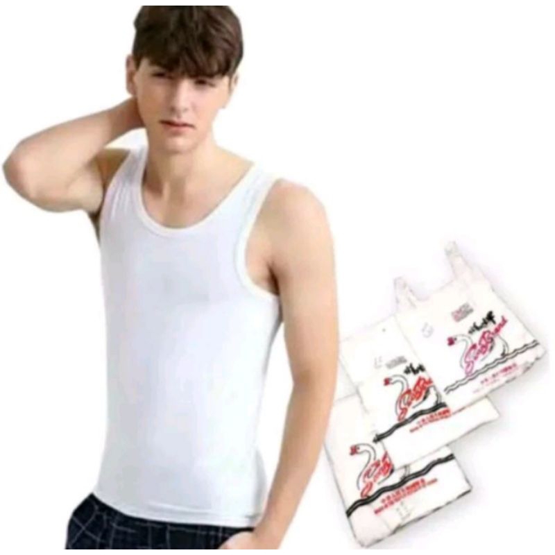 1 pcs Singlet pria SWAN BRAND asli CHINA singlet cowo lembut [ORIGINAL] [TERMURAH]