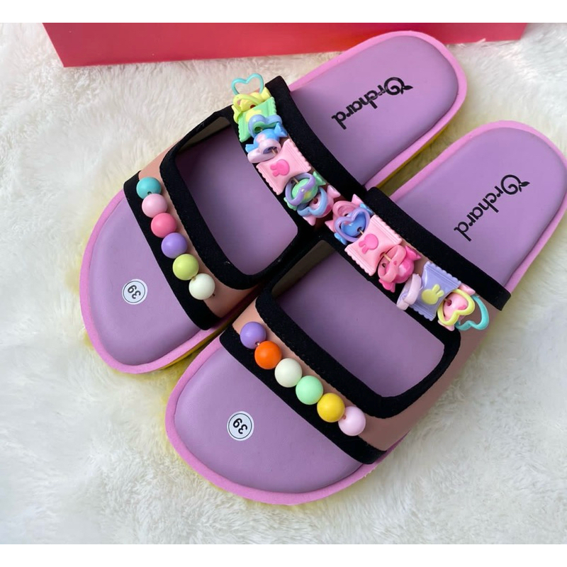 Sandal Candies Ungu / sandal couple ibu anak sister
