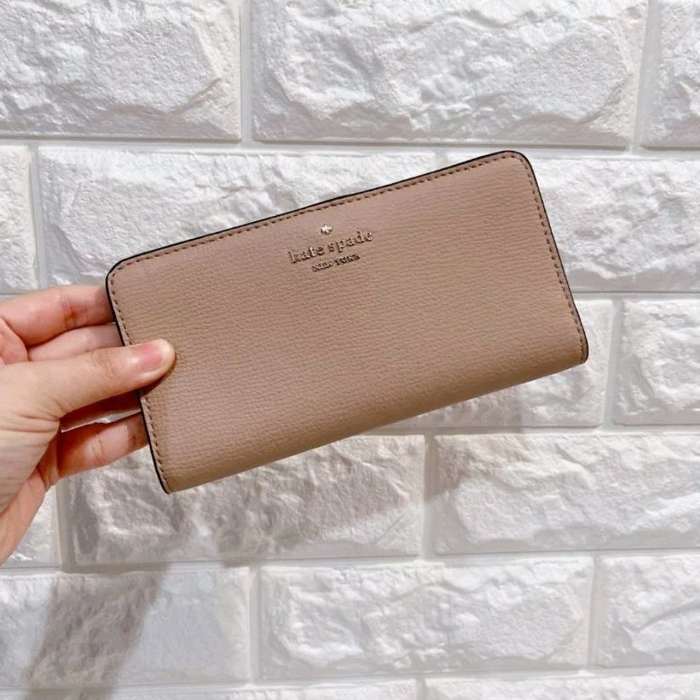 KS Darcy Large Slim Wallet Light Fawn || KATE SPADE
