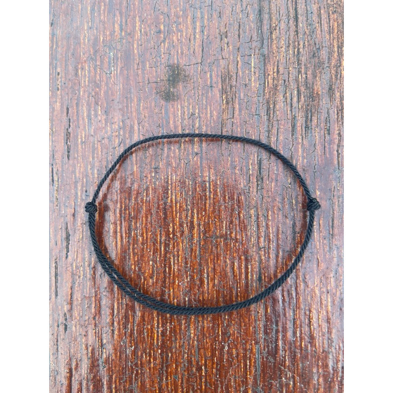 Gelang Tali Hitam Tipis 1mm Double Knot