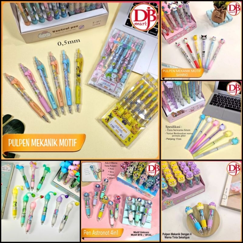 

Bulpen Mekanik Motif Karakter Sanrio / Pulpen Alat Tulis Kantor