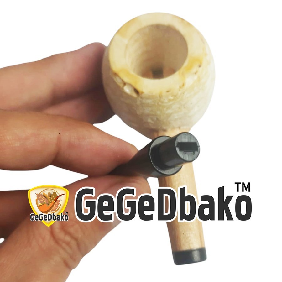 Pipa Cangklong Jagung - Corn Cob Morgan Polished - Missouri Meerschaum