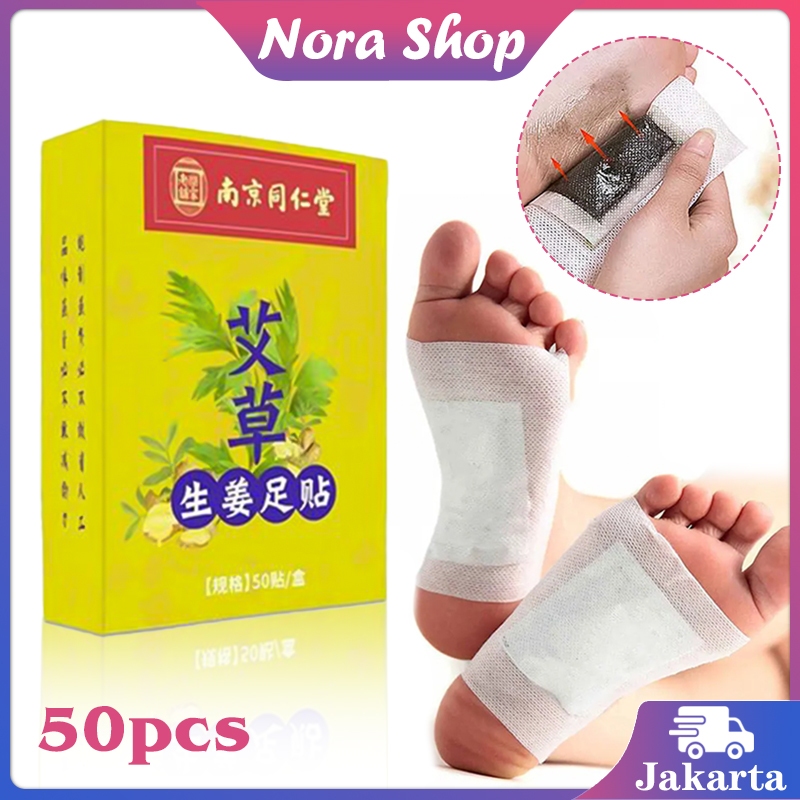 50pcs Koyo Kaki Detox Foot Patch Detox Mugwort Koyo Kaki Untuk Buang Racun Tubuh