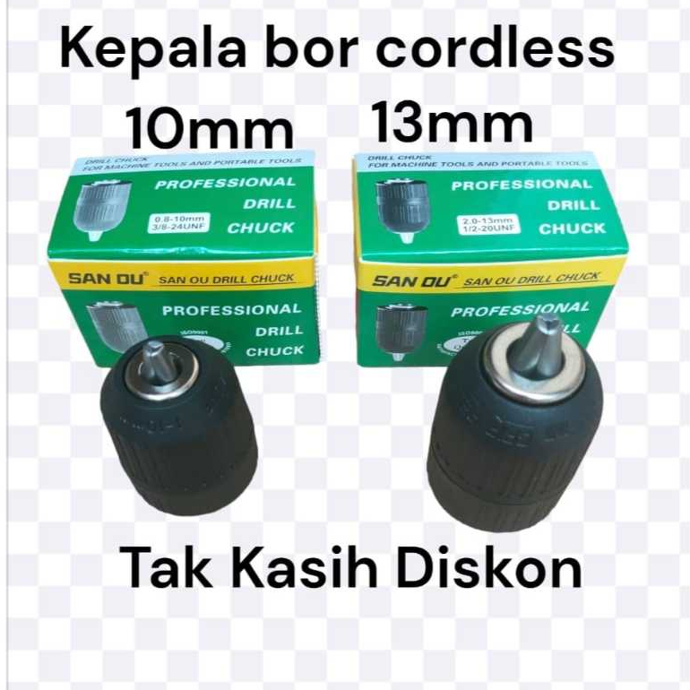 KEPALA BOR CAS 10MM DAN 13MM | KEPALA BOR CORDLESS 10MM DAN 13MM