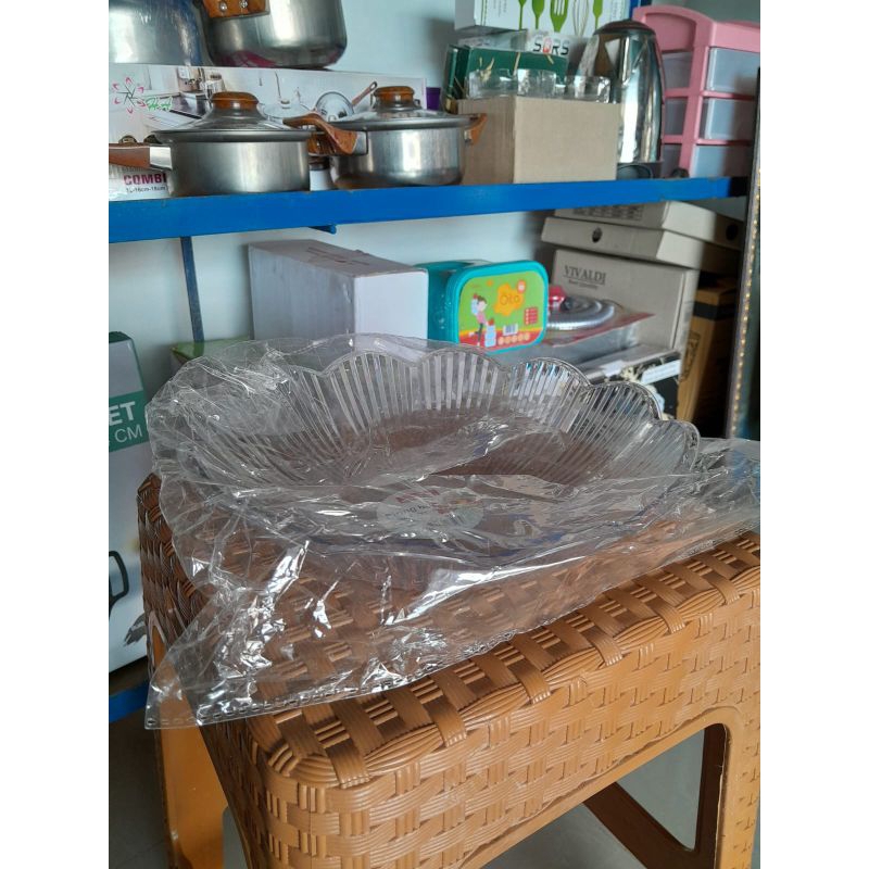 piring / tempat buah bening tempat buah / piring buah plastik piring buah / tempat buah transparan