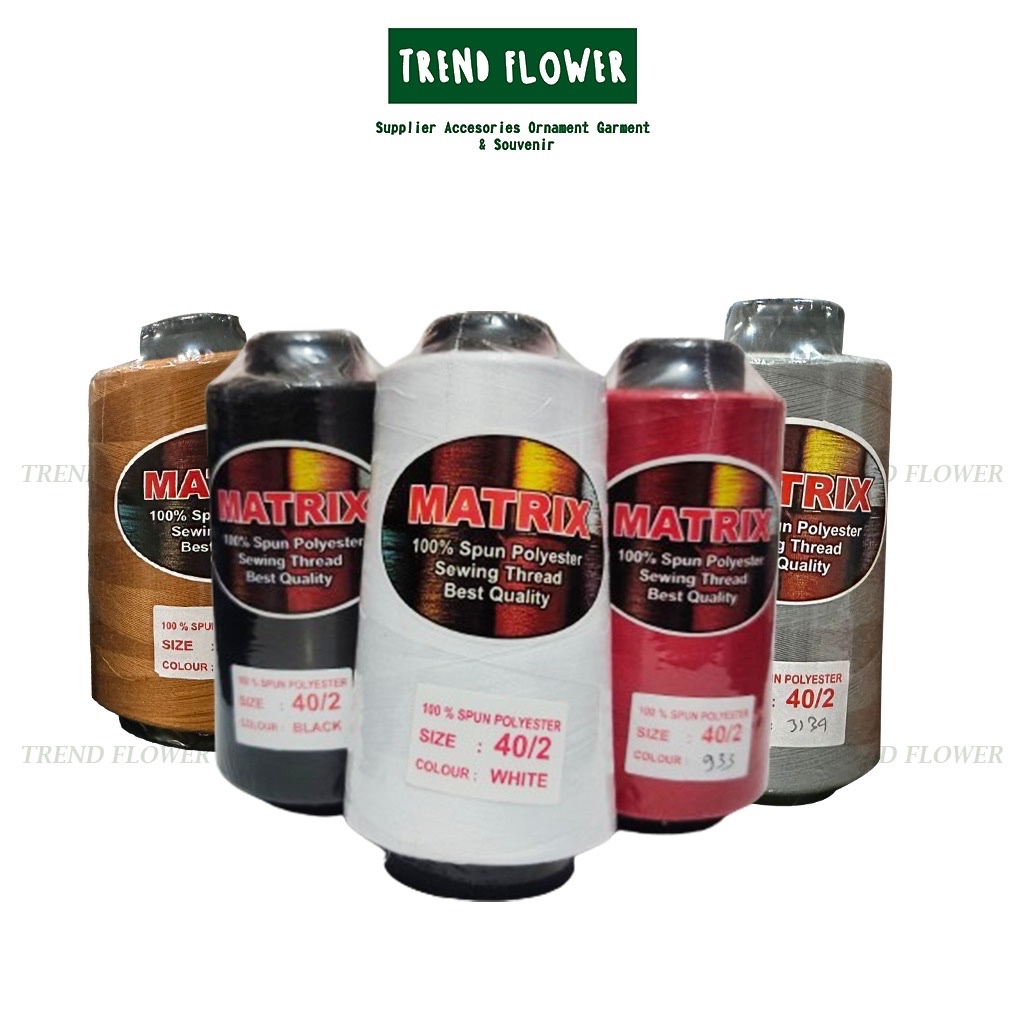 BENANG JAHIT Polyester Besar [PER LUSIN] MATRIX Benang Jahit benang spun 1 rol besar cones besar Yam