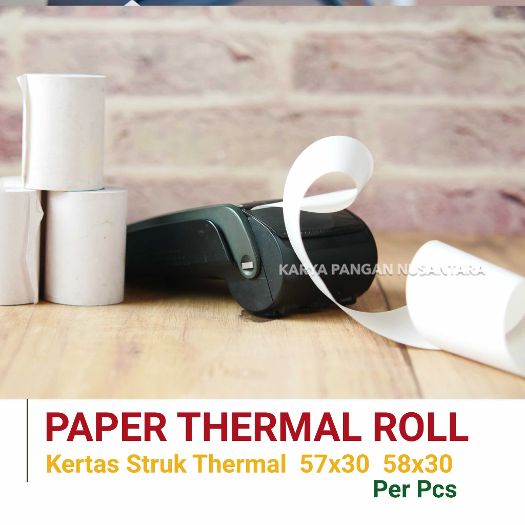 

KERTAS STRUK THERMAL PAPER ROLL 57x30 58x30 KERTAS PRINT KASIR TERMAL EDC PRINTER MINI BLUETOOTH