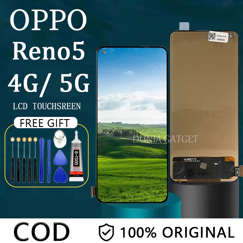 【Original 100%】 LCD TOUCHSCREEN FULLSET OPPO  Reno5  4G/ 5G  BIG GLASS  Original Quality/ORIGINAL100