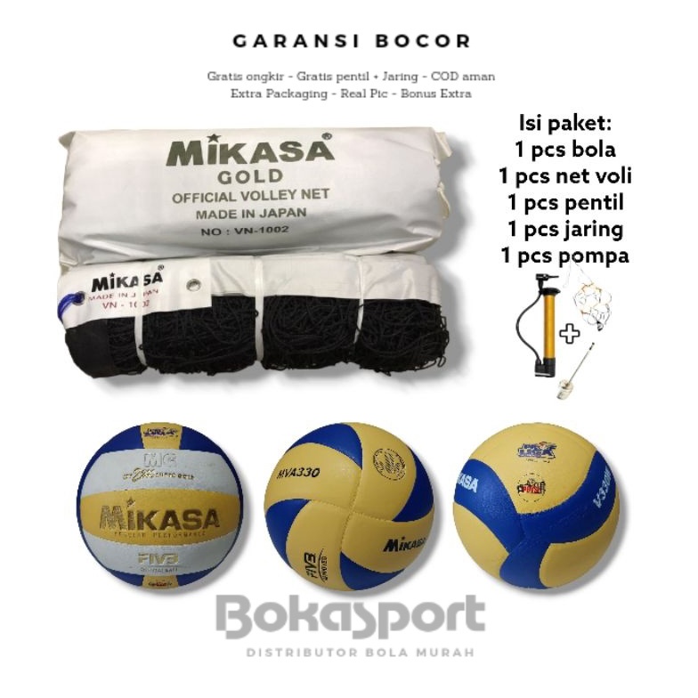 KODE G13R Paket bundling net bola voli mikasa original import paket murah