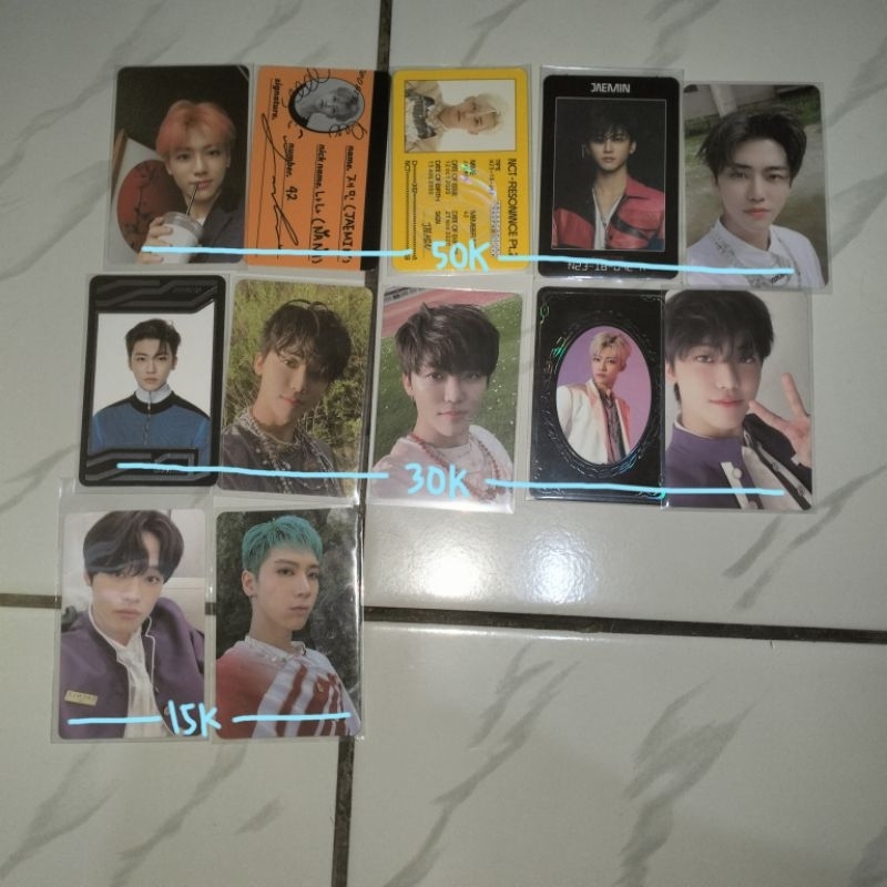 Photocard PC NCT Dream Jaemin Chenle Ten WGU CC AC YB UC Hello Future Kihno SG22 Keycard Nana Pop Ic