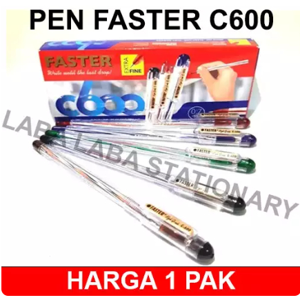 

Pen / Pena / Ballpoint Faster C600 High Grade Extra Fine 0.7 mm