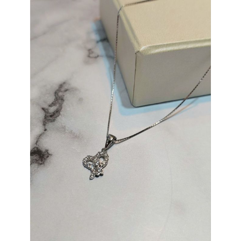 Liontin Emas Putih Fashion Zircon 750 17K 1.06Gram(LH88)(Tanpa Kalung)