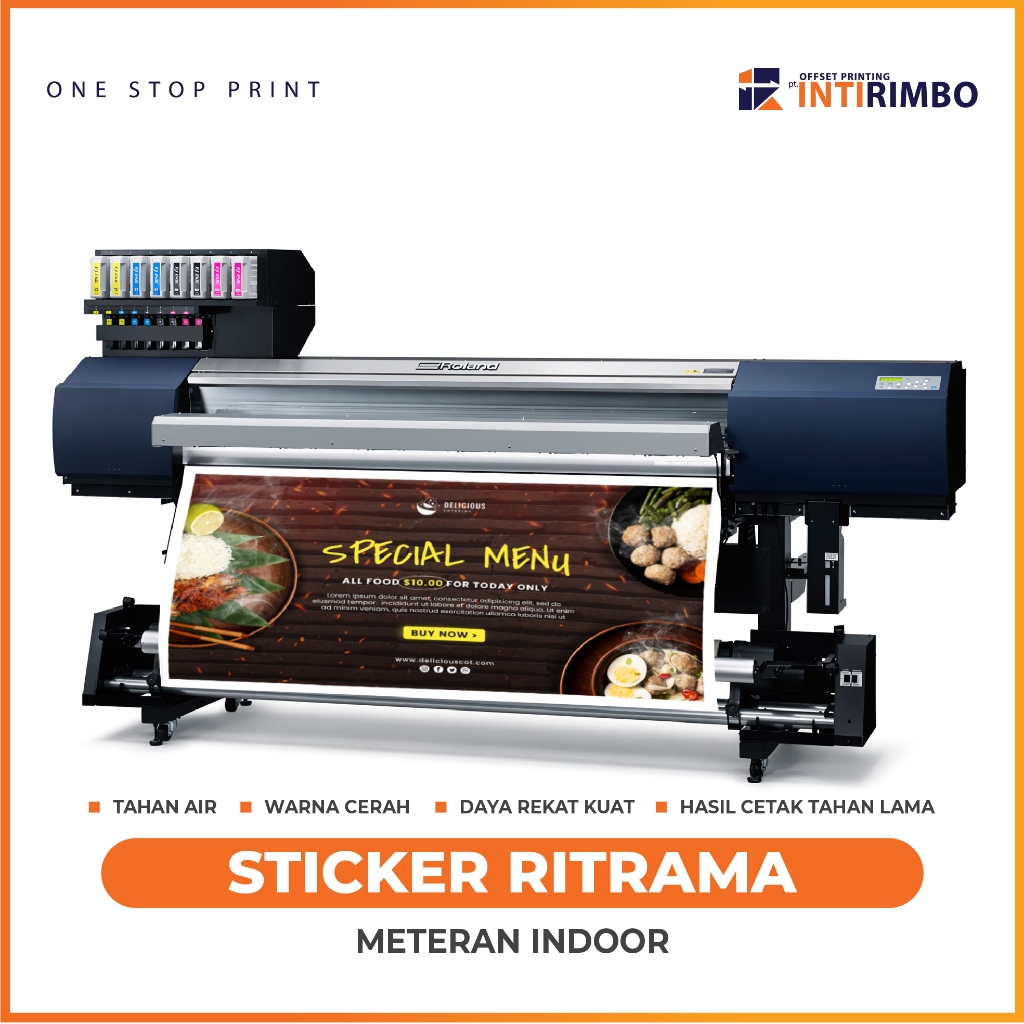 

STICKER RITRAMA METERAN / CUSTOM STIKER ANTI AIR BERKUALITAS UKURAN VINYL WATERPROOF