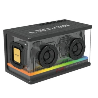 Transparan Speaker Bluetooth Speaker Wireless LENYES S839 RGB 80Watt ORI
