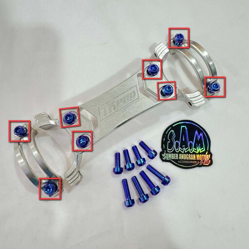 BAUT TITANIUM STABILIZER FORK BORGOL SHOCK DEPAN TK PRO RXK RX KING RXKING Rxs Rx-king Tkpro (full 8