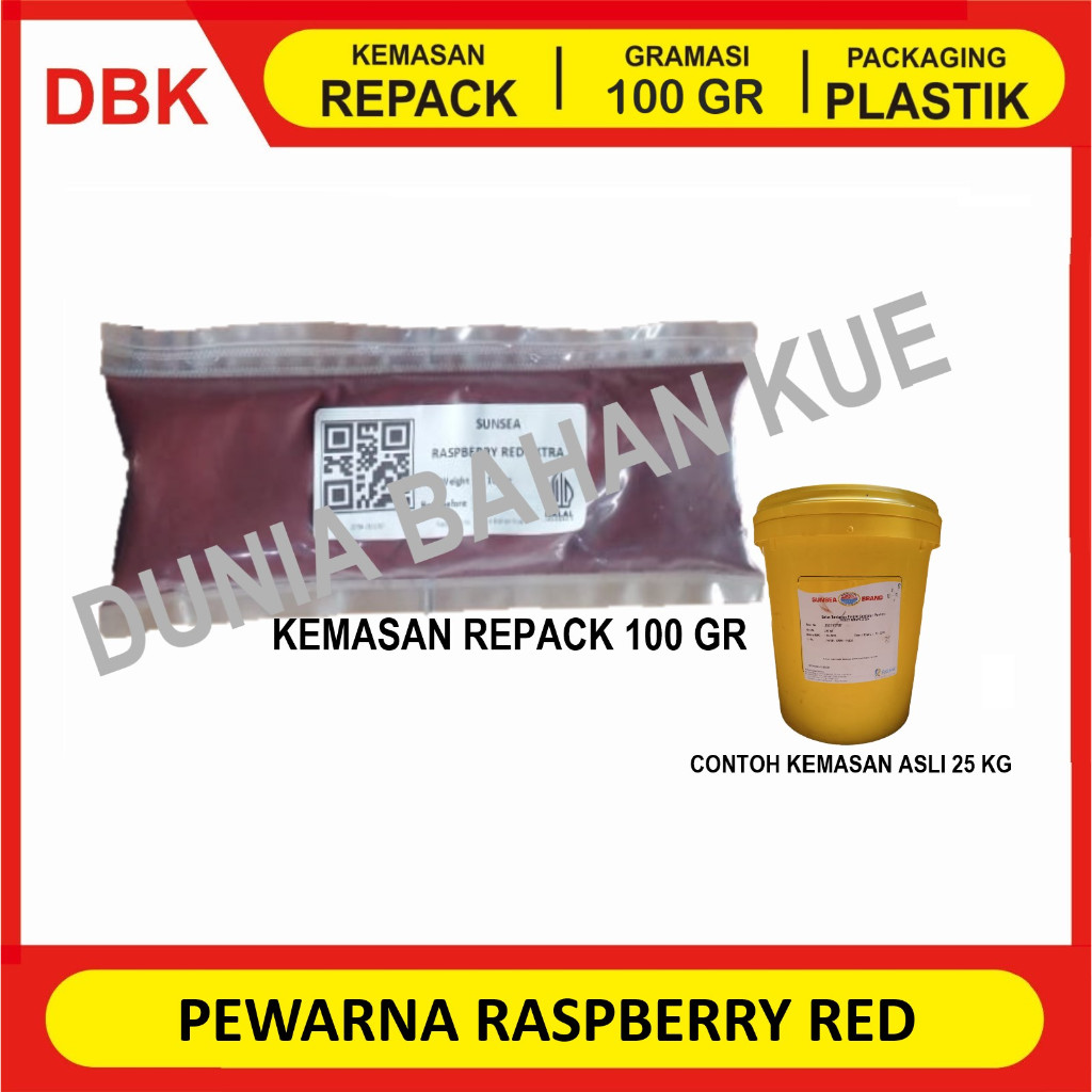 

PEWARNA MAKANAN FOOD GRADE RASPBERRY RED / PINK || 100 GR