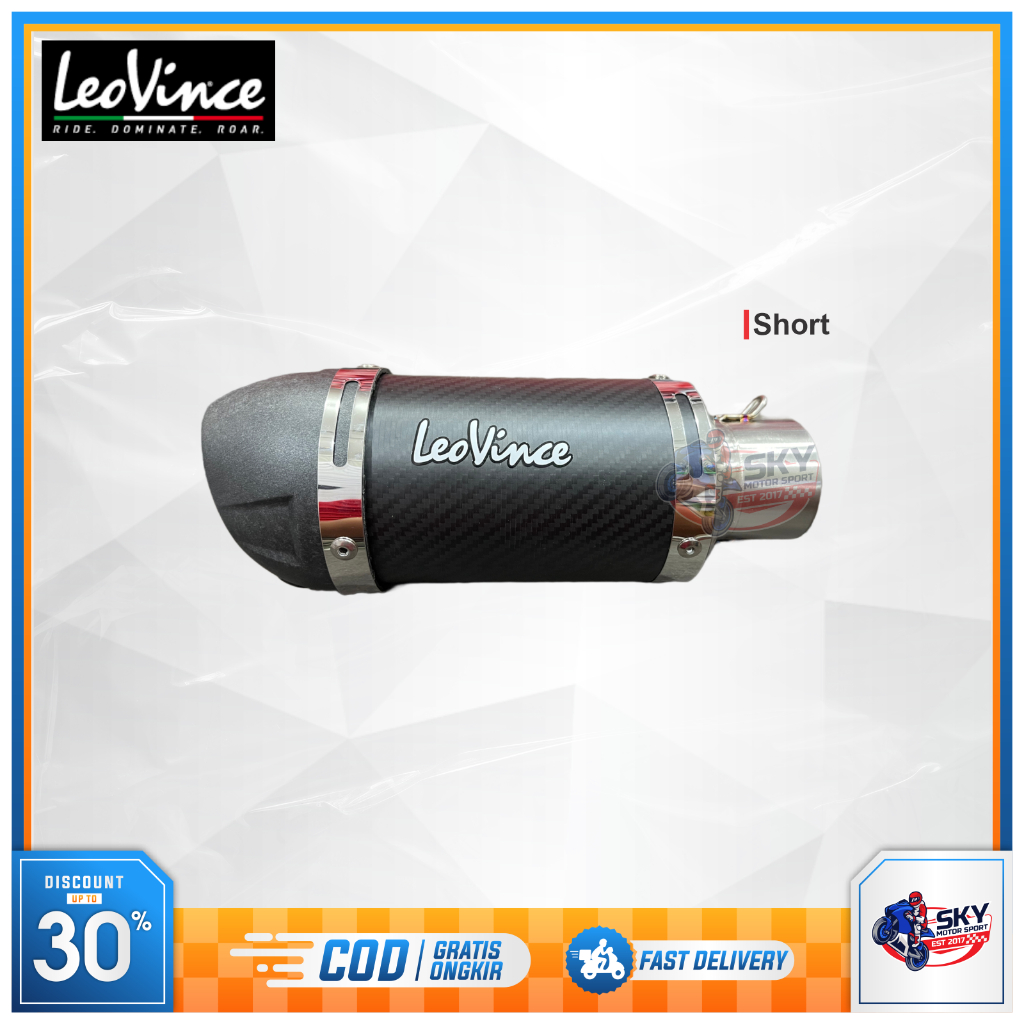 Slencer Knalpot Leovince Corsa Cobra Gp Short Import Original 51Mm