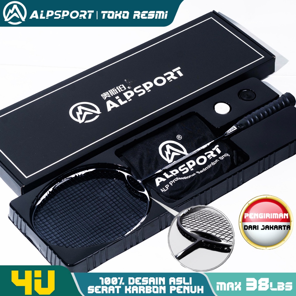 KODE E6X ALPSPORT ZHANYU Power Lock  Rangka Penahan Angin 38LBS 4U G5 Raket BuluTangkis1 Desain Asli