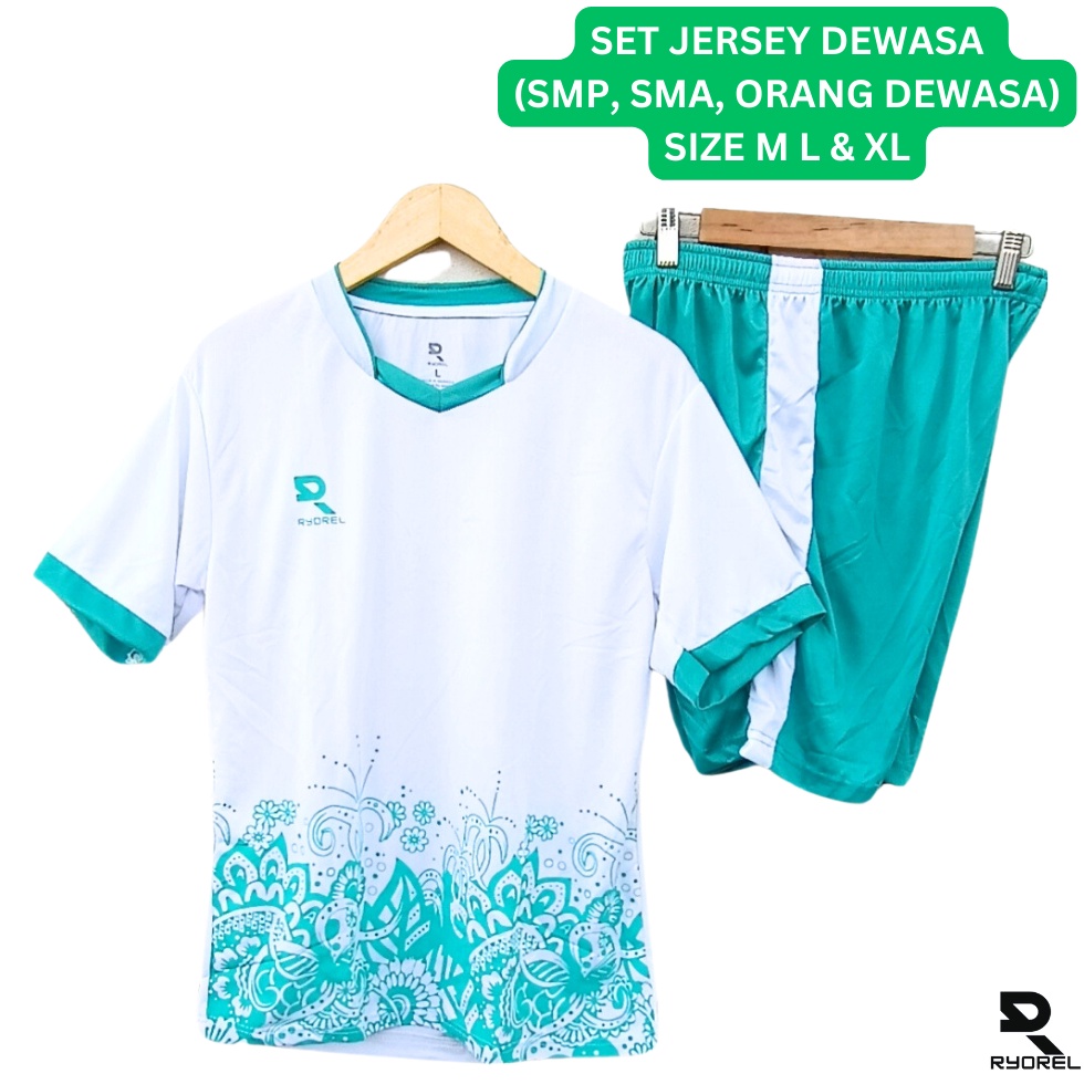 KODE C33C Stelan Dewasa Olahraga Baju Futsal Sepakbola Voli Pria dan Wanita Setelan futsal Motif Bat