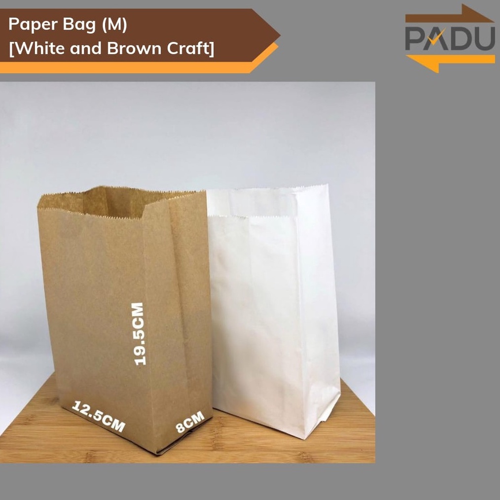 

Terlaris 1 Pcs Paper Bag Kantong Kertas M Kantong Roti Fried Chicken Snack