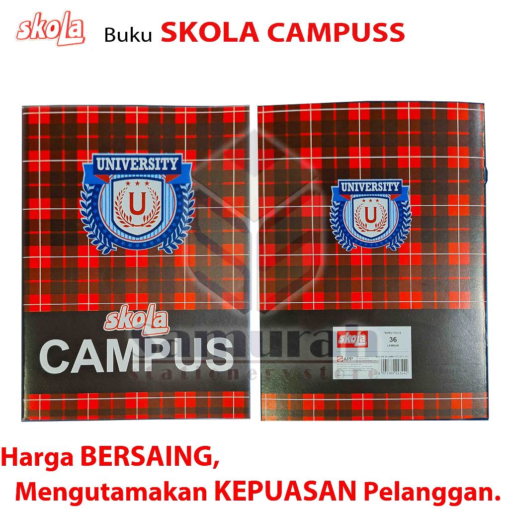 

H7Y Buku Tulis Skola Campus Isi 50 Lembar / Buku Sekolah Ukuran Boxy / B5 Campuss 50 Lbr - Per Pak