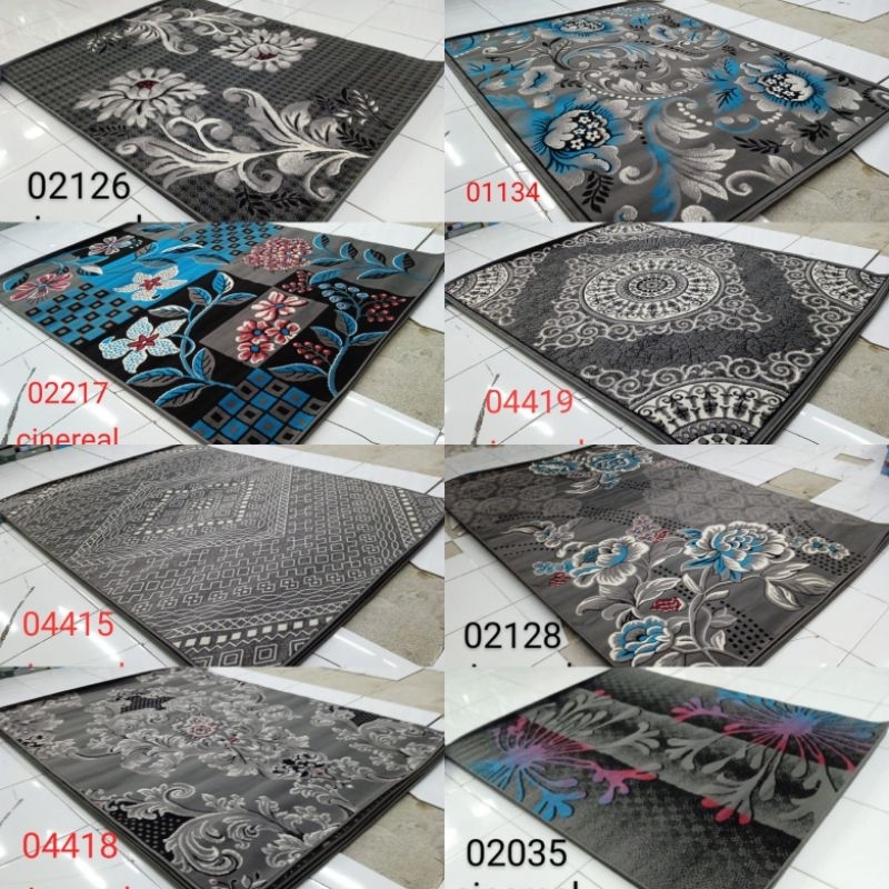 Karpet permadani bulu lantai minimalis moderno ukuran 160 x 210