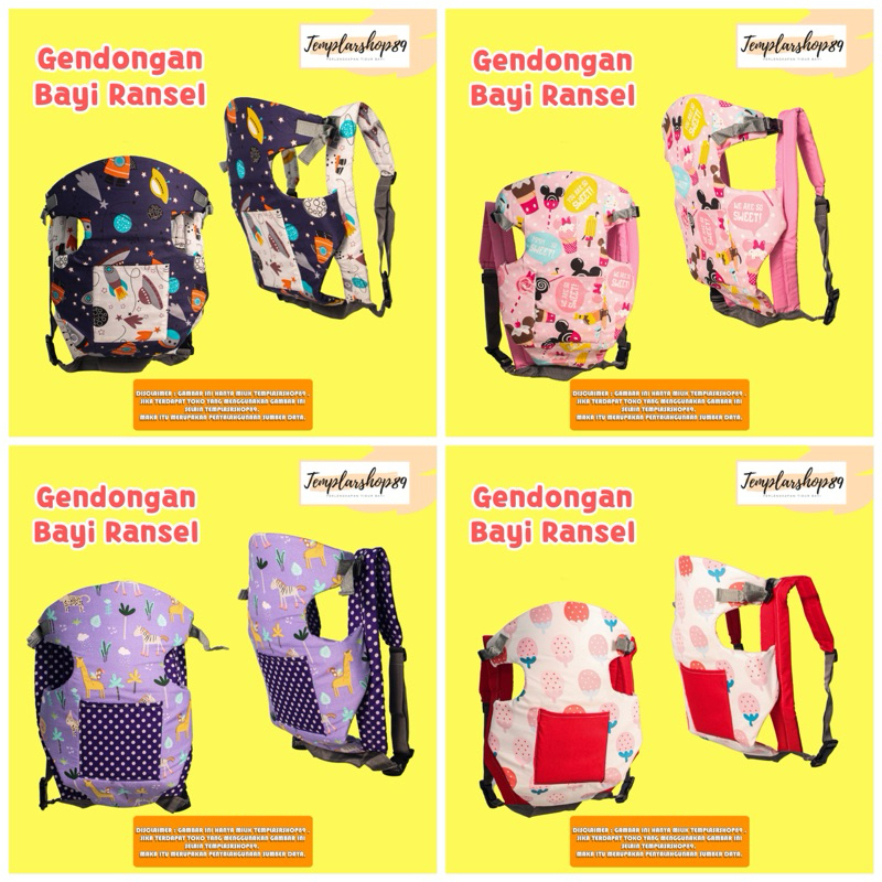 Gendongan Bayi Ransel / Gendongan Bayi Depan Belakang