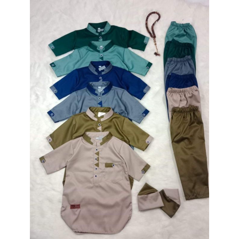 Setelan Koko Toyobo anak laki-laki 1-12tahun koko hafiz bahan toyobo