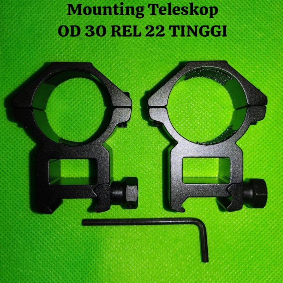 Mounting teleskop od 3 rel 22 tinggi dua baut satu pasang mounting picatinny